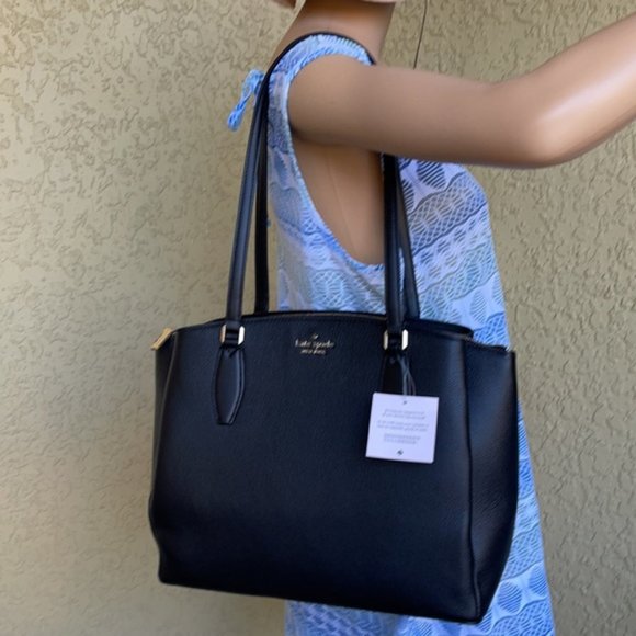 kate spade Handbags - Kate Spade Monet Large Compartment Tote Black NWT